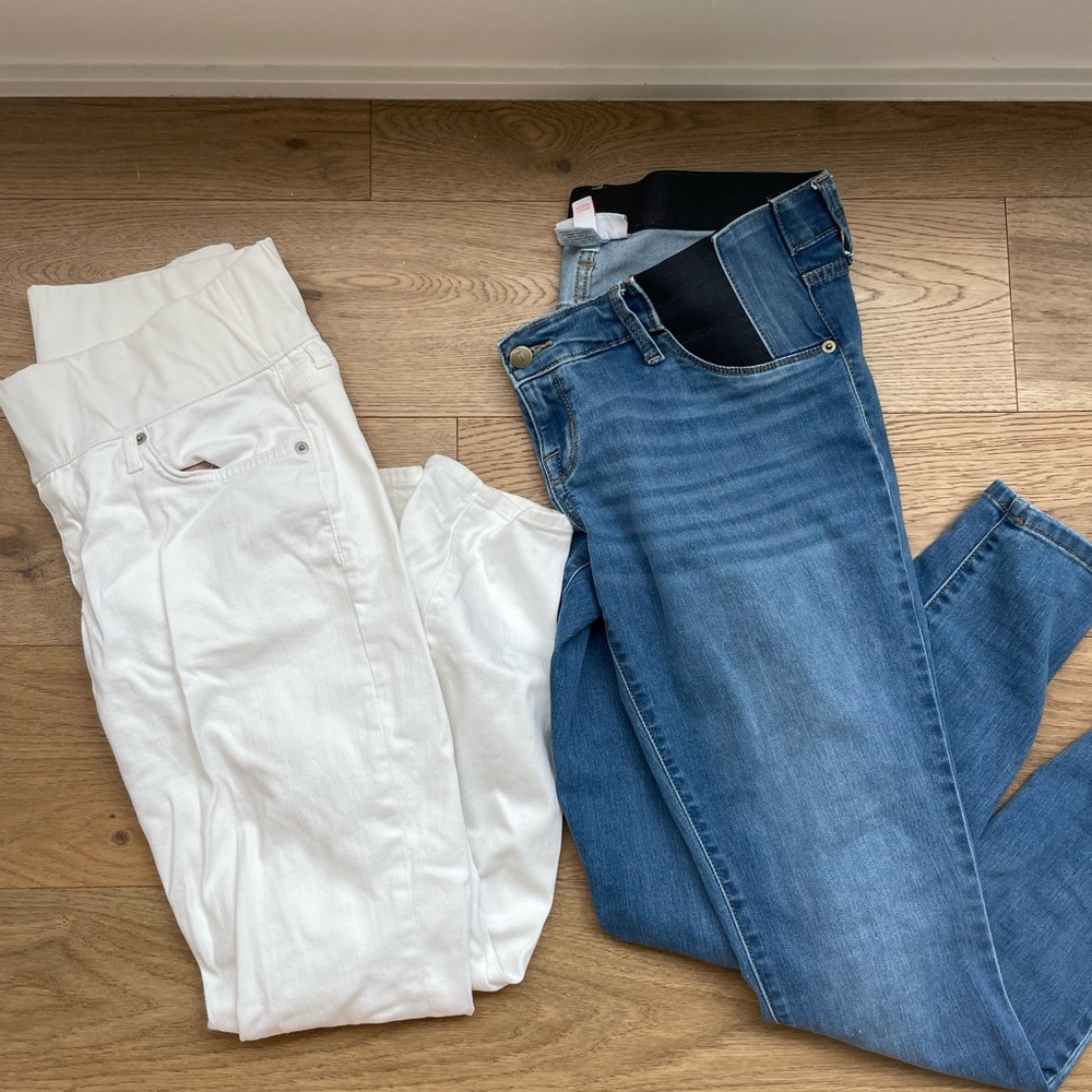 Pair of maternity jeans